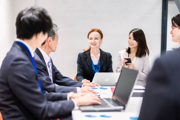 istock A woman interpreting at an international conference 1385398584