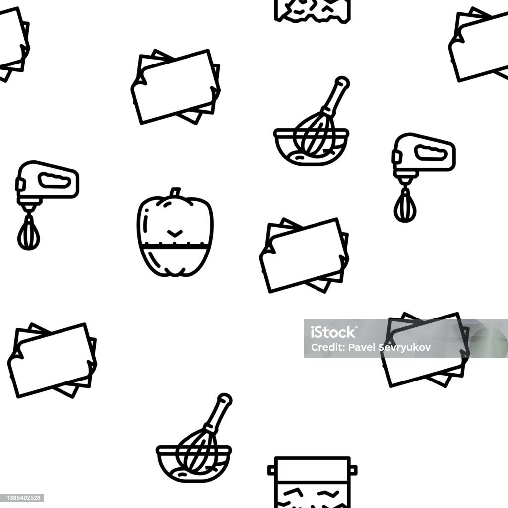 Cook Instructions Vector Cook Instruction For Prepare Food Vector Seamless Pattern Stock ...