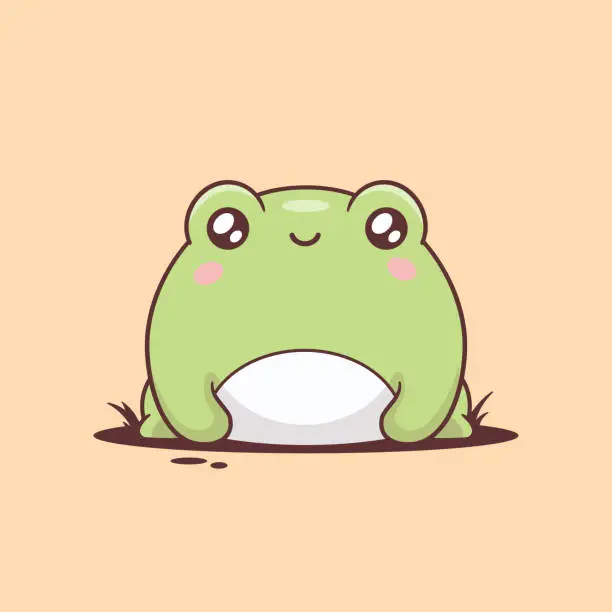 Vector illustration of Frog Kawaii