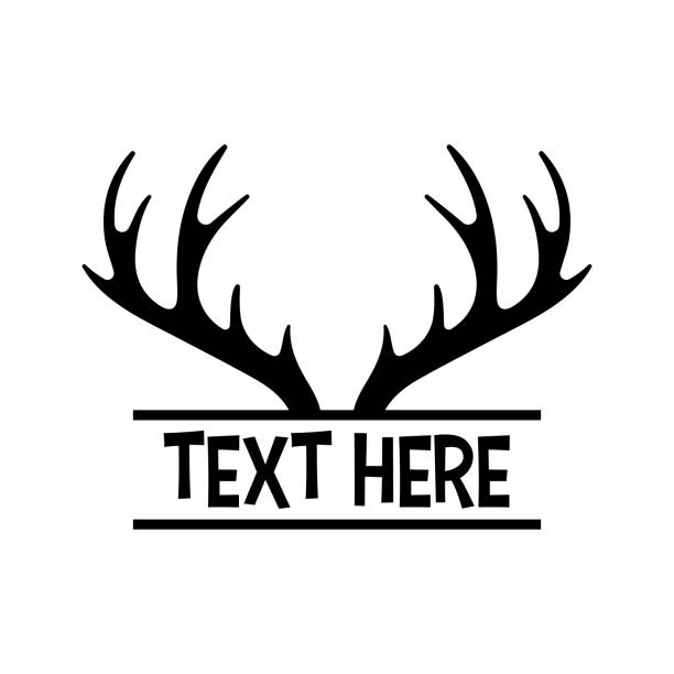 白い背景上のベクトル角名フレーム - moose head点のイラスト素材／クリップアート素材／マンガ素材／アイコン素材