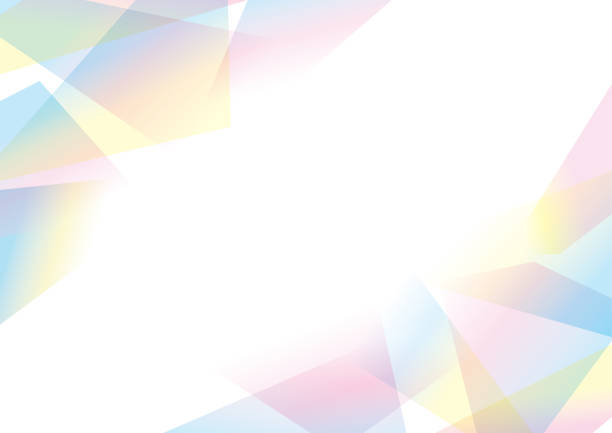 クリスタルのような虹色の背景 - 幾何学図形点のイラスト素材／クリップアート素材／マンガ素材／アイコン素材