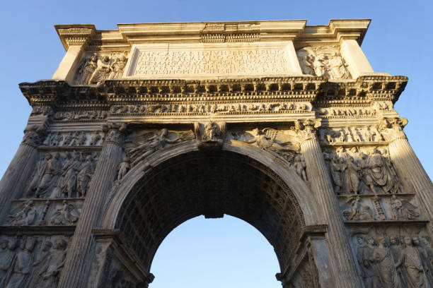 istock Benevento: Arco di Traiano, Roman arch 1385428586