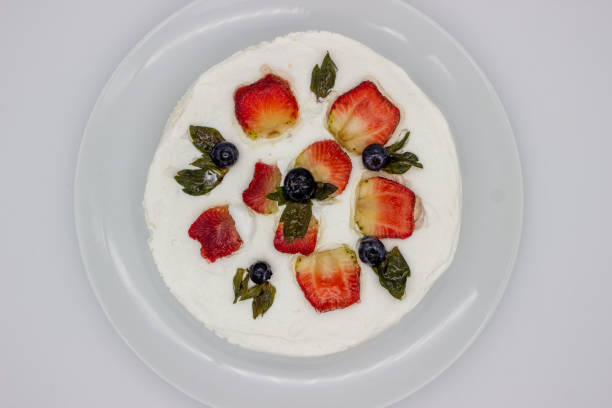 istock Wonderful biscuit cake with strawberries 1385431771