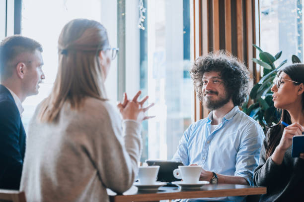 istock Coffee shop meeting 1385432266