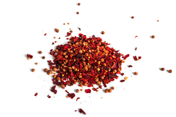 istock Red spices isolated on a white background 1385433587