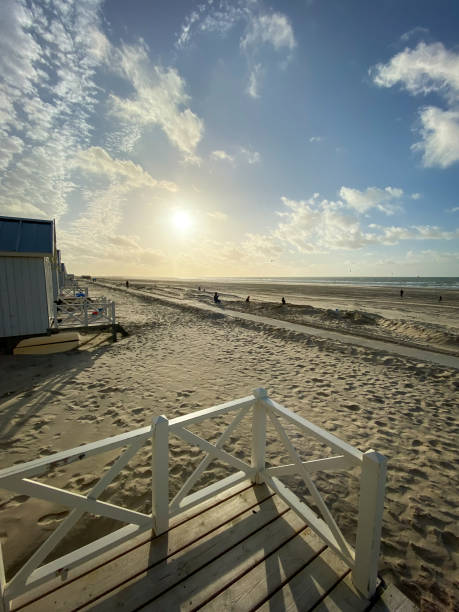 istock Beach huts at North Sea beach in Kijkduin, Netherlands 1385435234