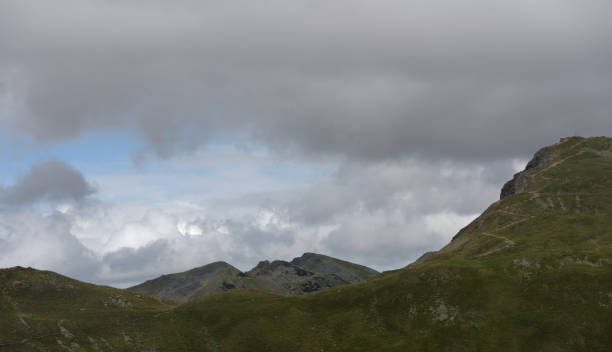 istock Scenic view of mountains in the rain 1385436307
