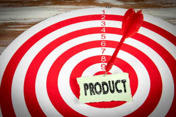 istock PRODUCT. Target with red dart in the center 1385436592