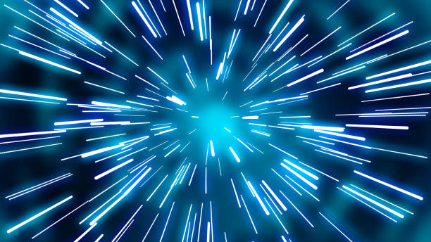 istock Cosmic Space travel effect, neon light speed with vanishing point, concept with futuristic design. Galaxy and stars, subtle color. Futuristic design for corporate, flyer and marketing 1385437275