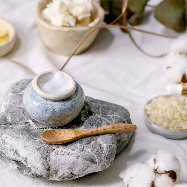 istock Ingredients for makes home made natural cosmetic 1385441255