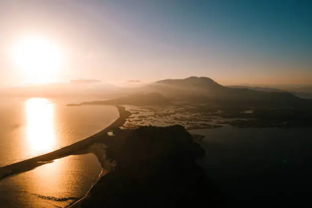 Photo of Scenic aerial panoramic view from Iztuzu beach and the Dalyan river