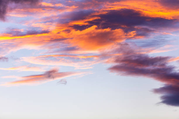 istock Red and Orange Skies Wispy Clouds Blue Sky Cloudscape Colorado Outdoors Background Photo Series 1385459202