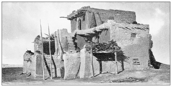 Antique travel photographs of Grand Canyon: House of a pueblo chief, Acoma