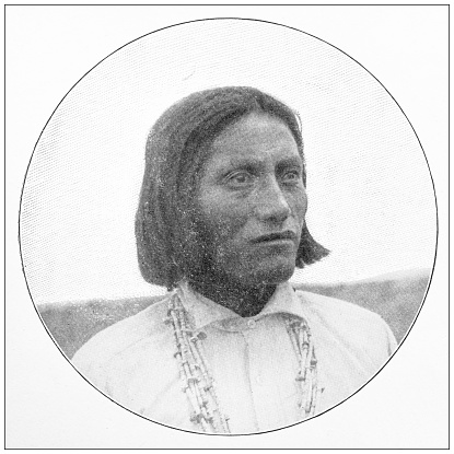 Antique travel photographs of Grand Canyon: Pueblo chief snake priest
