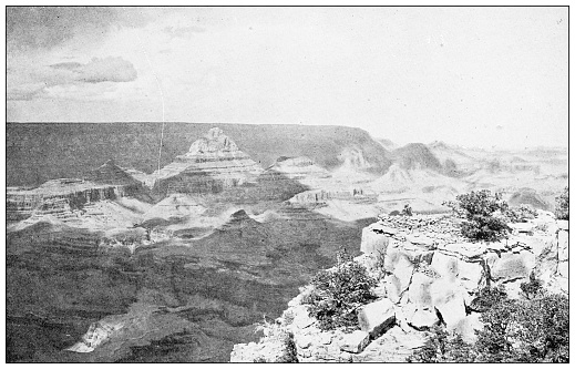Antique travel photographs of Grand Canyon: Siva's Temple