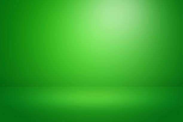 istock Green wall and floor with light and shadow background. Use for product display for presentation and cover banner design. 1385465774