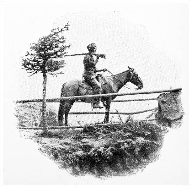Antique travel photographs of Yellowstone: Trapper