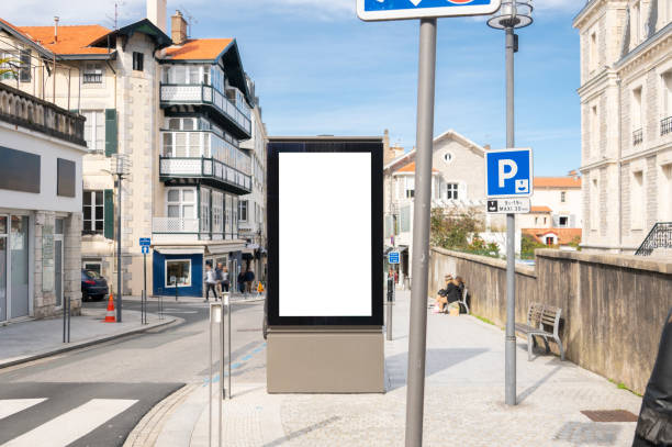 istock Blank advertisement poster in a city street 1385476819