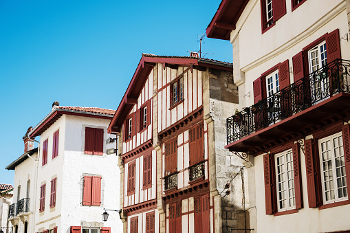 Typical basque architecture in Saint Jean de Luz