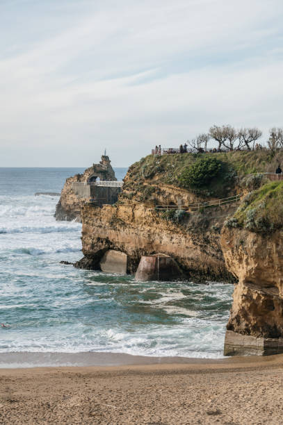 istock Rocher de la Vierge in Biarritz, France 1385477353