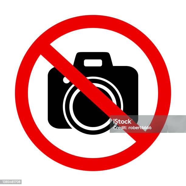 Photo Prohibit Photography Prohibited Sign Stock Illustration - Download Image Now ...