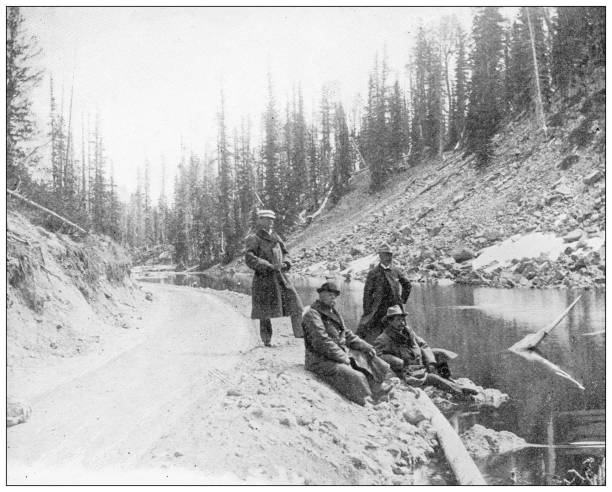 Antique travel photographs of Yellowstone