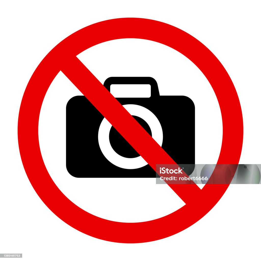 Photo Prohibit Photography Prohibited Sign Stock Illustration - Download Image Now ...