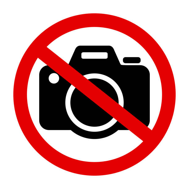 photography prohibited sign photography prohibited sign no photographs sign illustrations stock illustrations