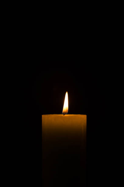 istock Warm candlelight on a dark mysterious background 1385482127