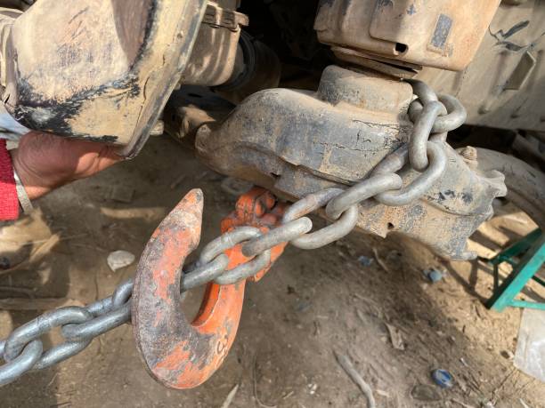 istock Anchor chain for car repair 1385483986