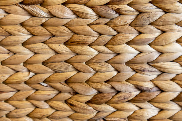 istock For woven rattan baskets, an image of rattan woven surface material 1385488134