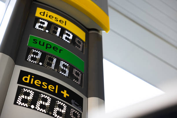 Gasoline prices dramatically increase in Europe stock photo