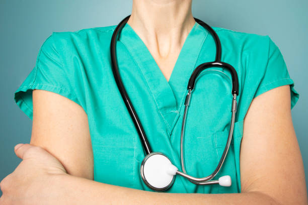istock Medical Worker in Scrubs Close Up 1385490504