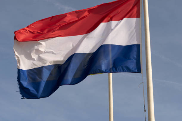 istock dutch waving flag, red white blue 1385494367