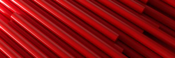 istock Abstract background of red geometric shapes. 3D visualization 1385500795