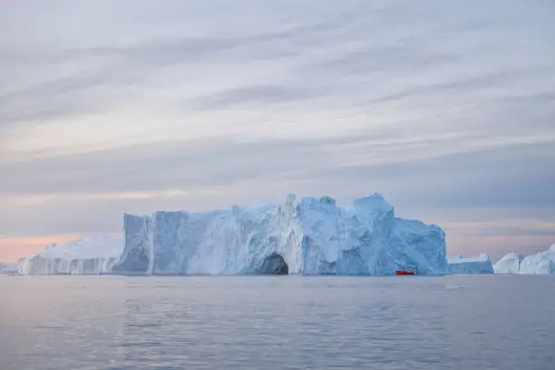 big block of ice floating over sea