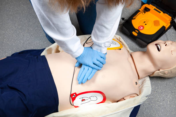istock Cardiopulmonary resuscitation (CPR), AED (automated external defibrillator) 1385506132