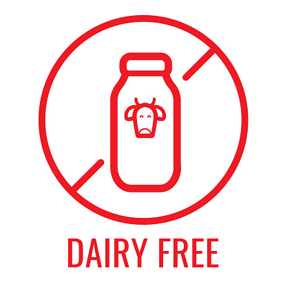 dairy free label concept