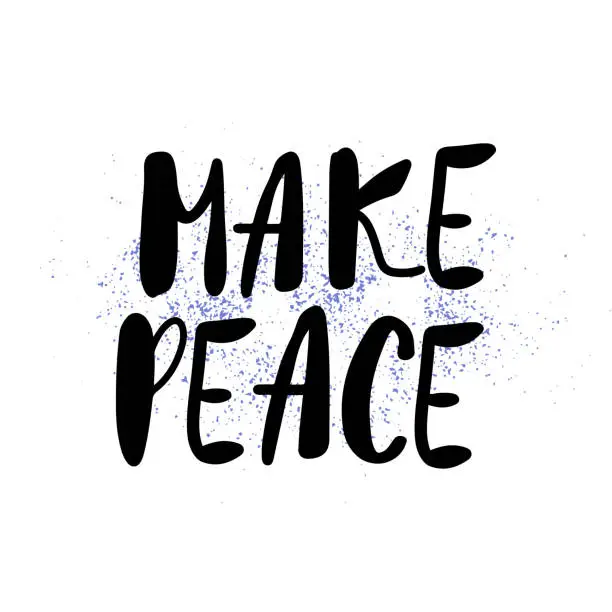 Vector illustration of Make peace