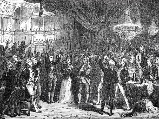 istock French revolution: Banquet of the Life Guards 1385512649
