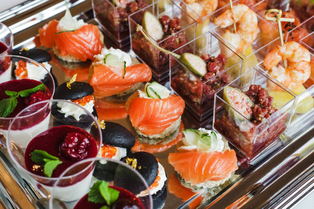istock Catering.  Cold appetizers.  Verrina.  Dessert. 1385515263