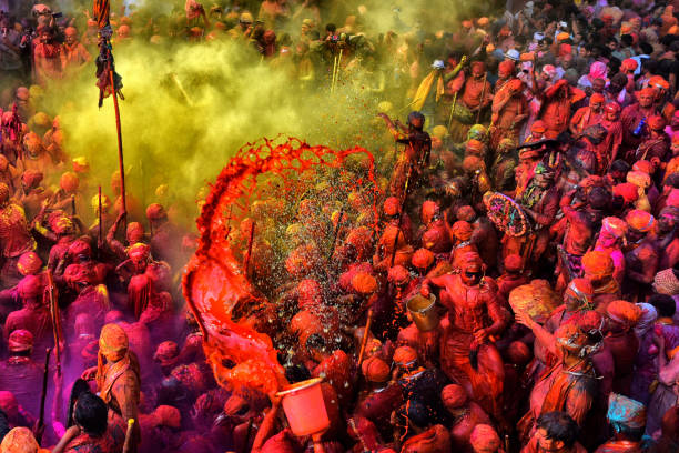 istock BIGGEST HOLI OF INDIA . 1385515344