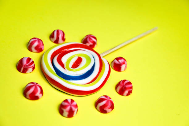 colorful lollipop, cut with path