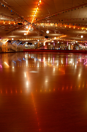 Retro roller skating rink.
