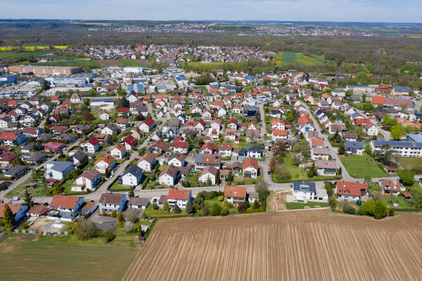 istock Aerial View of Residential District 1385543141