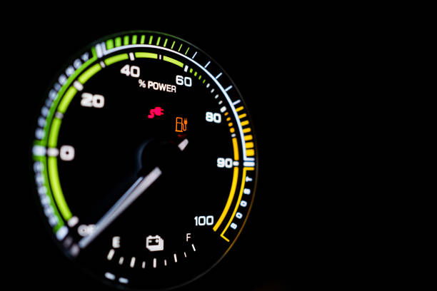 istock Modern dashboard in Electric Vehicle or EV car while charging. 1385596952
