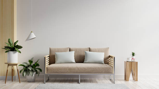 istock White wall living room have sofa and decoration. 1385597948