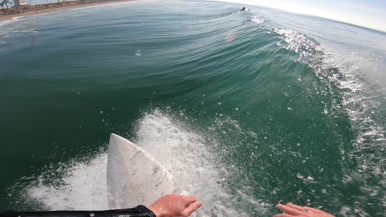 Surfer Pumps Down The Line POV