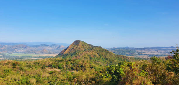 istock Forest and mountain range view in front of another mountain at Tarlac 1385604437