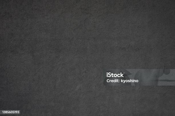 Black Concrete Wall Texture Background Stock Photo - Download Image Now - Textured, Textured Effect, Backgrounds